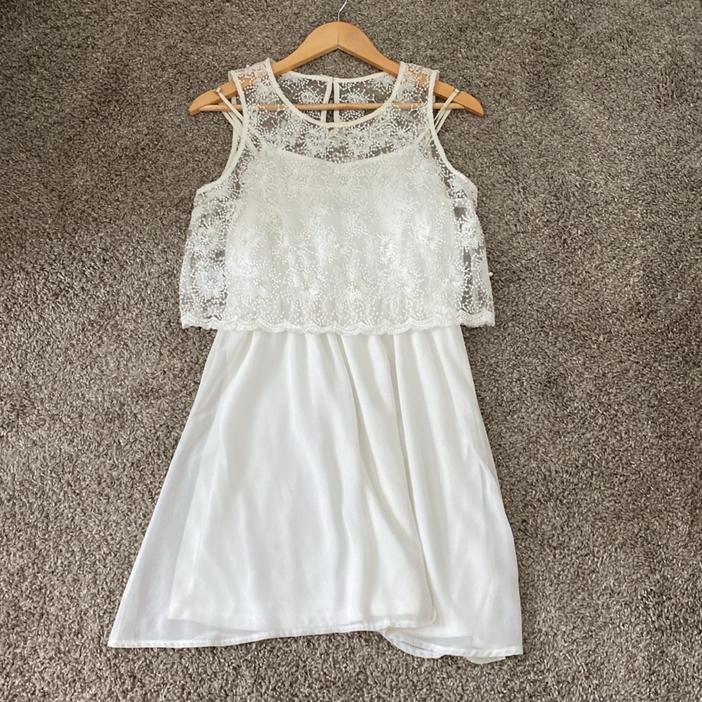 Beautiful white two piece dress